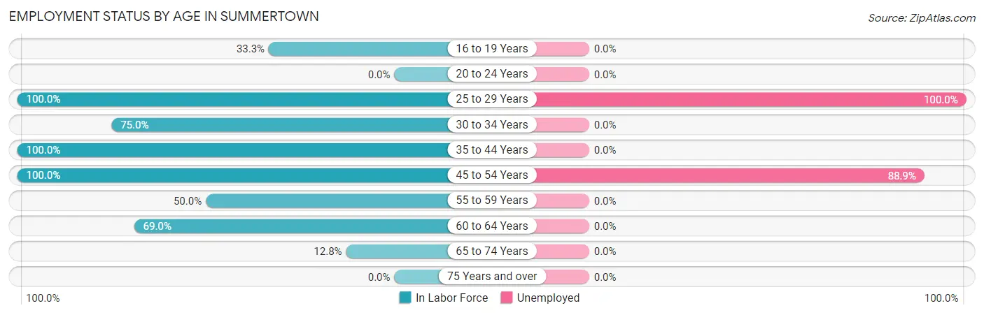 Employment Status by Age in Summertown