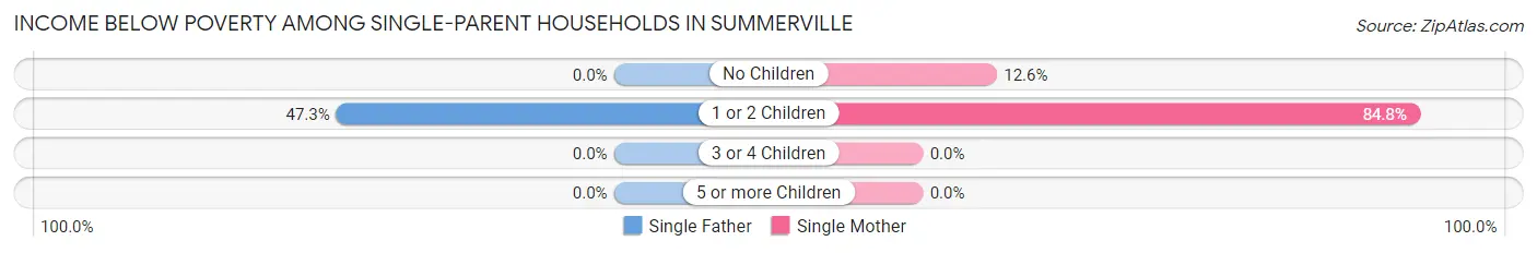 Income Below Poverty Among Single-Parent Households in Summerville