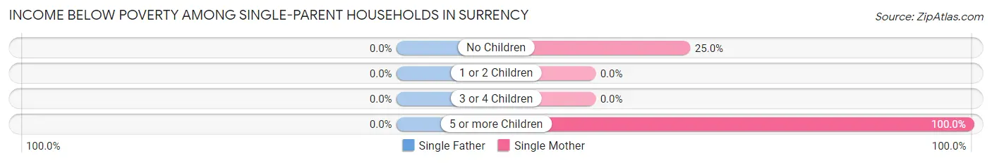 Income Below Poverty Among Single-Parent Households in Surrency