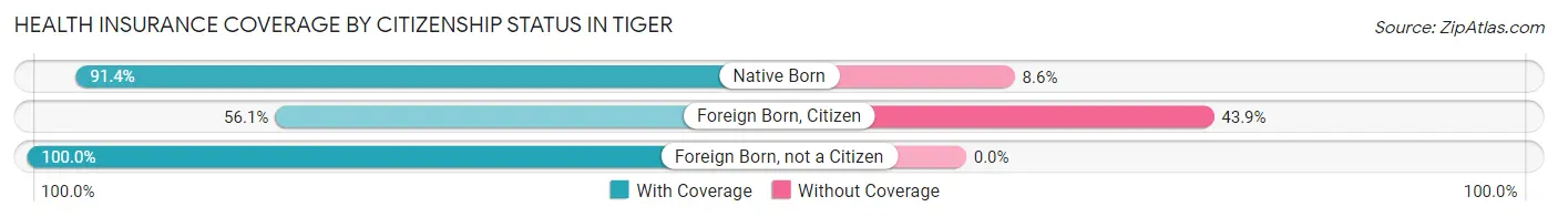 Health Insurance Coverage by Citizenship Status in Tiger