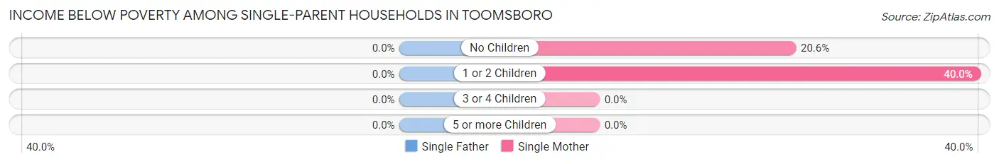 Income Below Poverty Among Single-Parent Households in Toomsboro