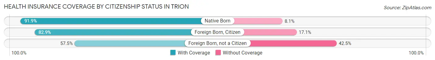 Health Insurance Coverage by Citizenship Status in Trion