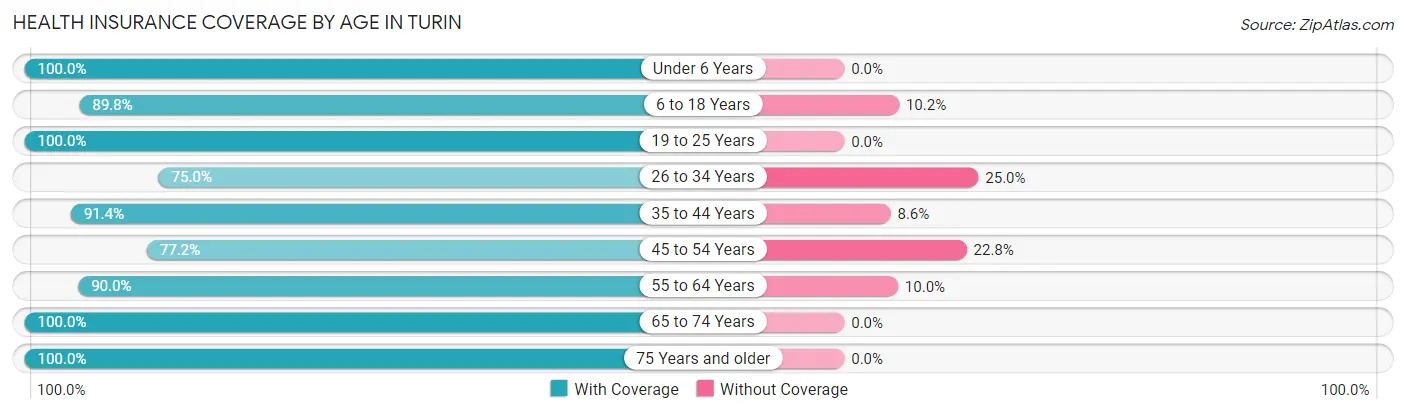 Health Insurance Coverage by Age in Turin