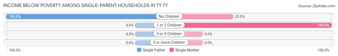 Income Below Poverty Among Single-Parent Households in TY TY