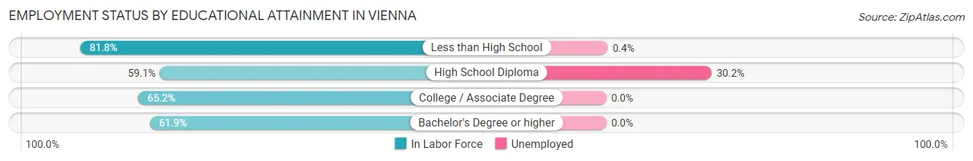 Employment Status by Educational Attainment in Vienna