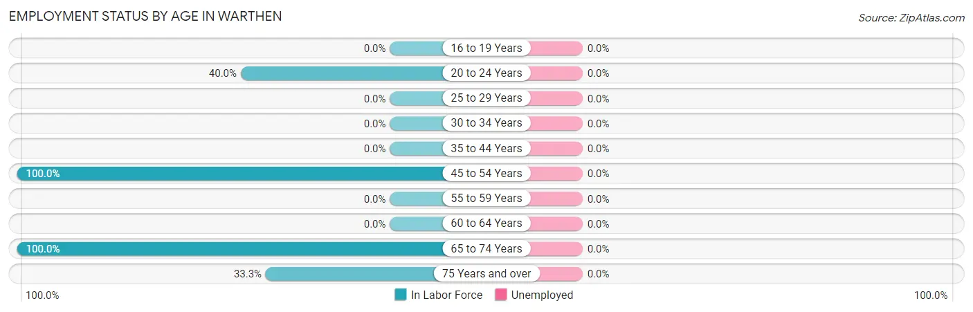 Employment Status by Age in Warthen