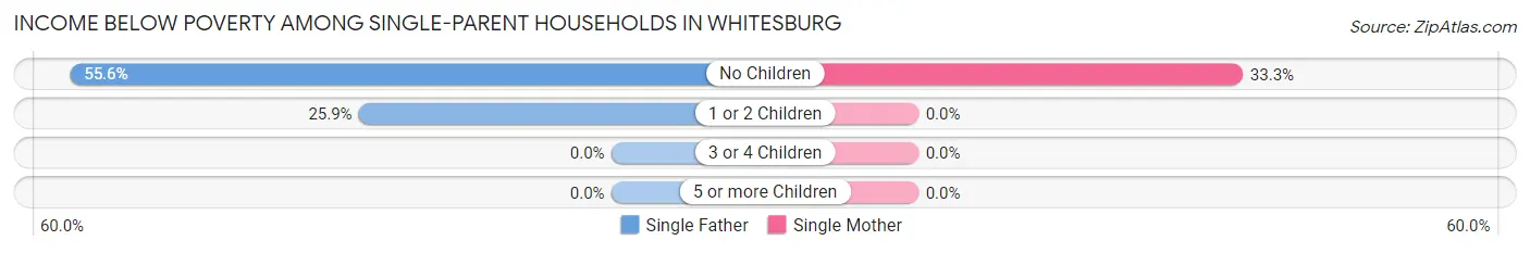 Income Below Poverty Among Single-Parent Households in Whitesburg