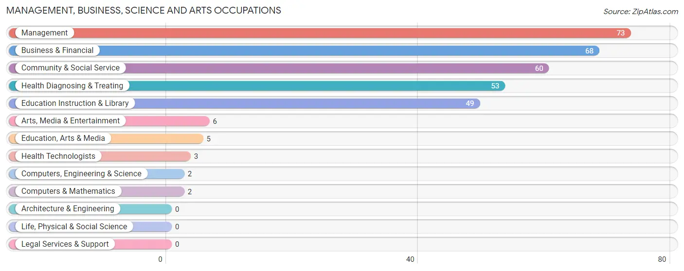 Management, Business, Science and Arts Occupations in Zebulon