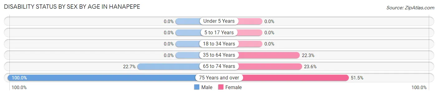 Disability Status by Sex by Age in Hanapepe
