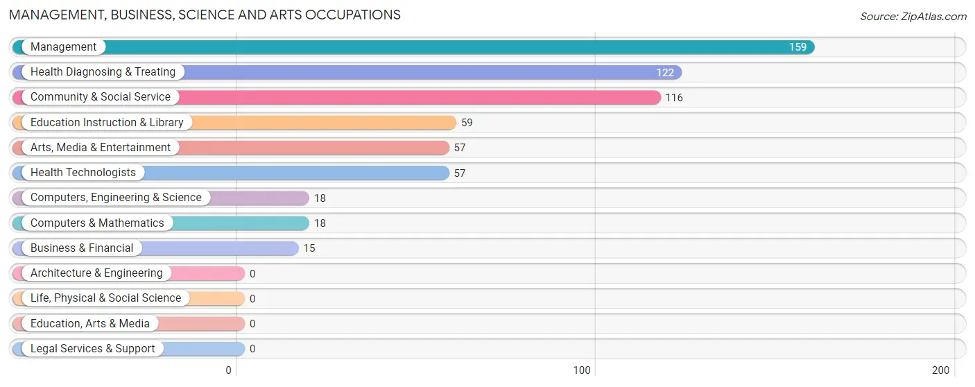 Management, Business, Science and Arts Occupations in Hawaiian Beaches