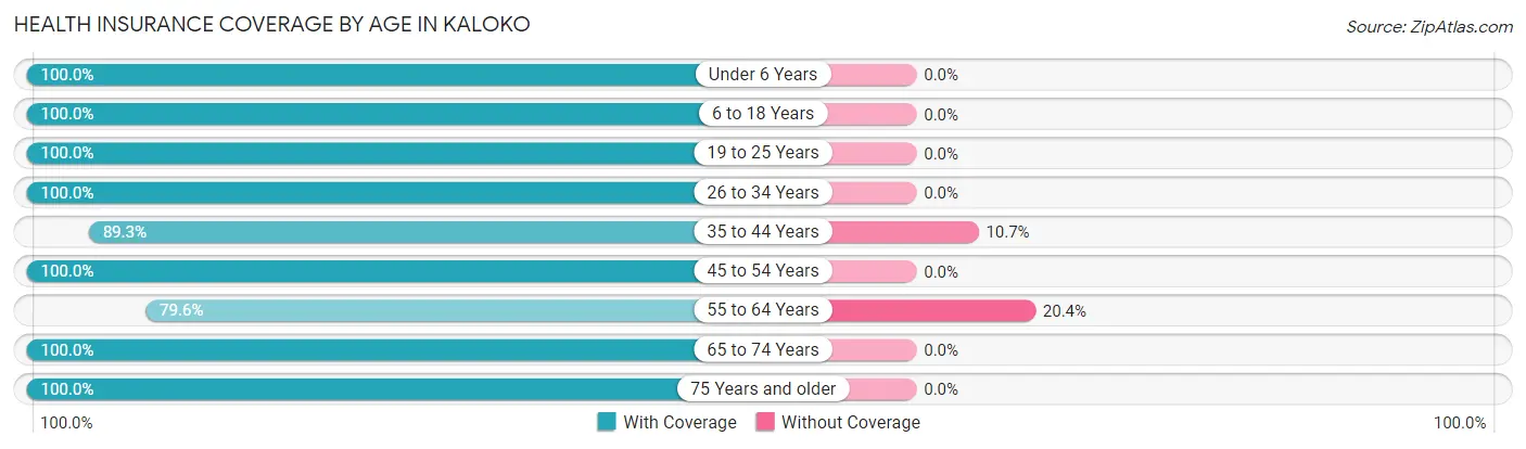 Health Insurance Coverage by Age in Kaloko
