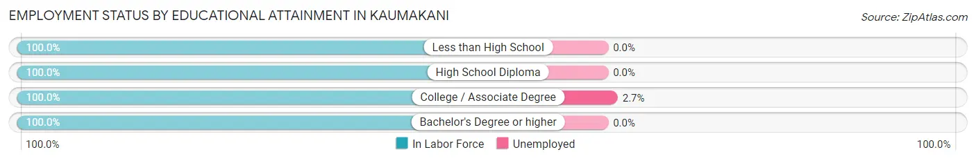 Employment Status by Educational Attainment in Kaumakani