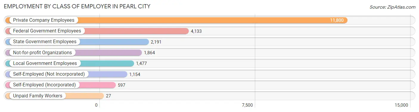 Employment by Class of Employer in Pearl City