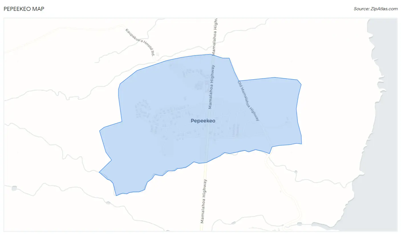 Pepeekeo Map