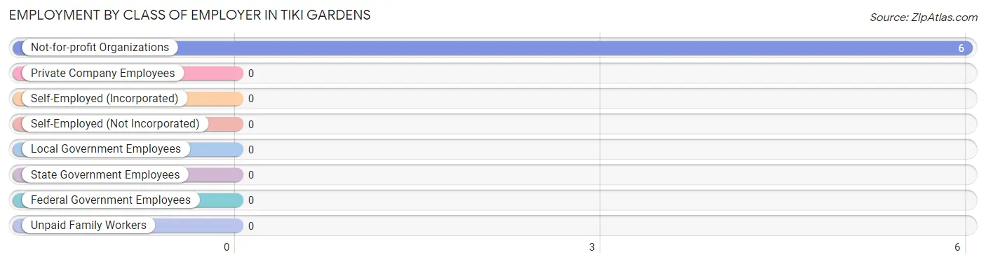 Employment by Class of Employer in Tiki Gardens