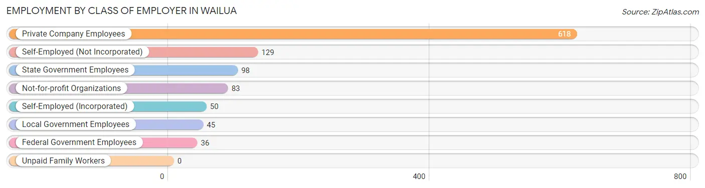 Employment by Class of Employer in Wailua