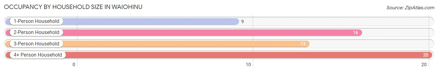 Occupancy by Household Size in Waiohinu