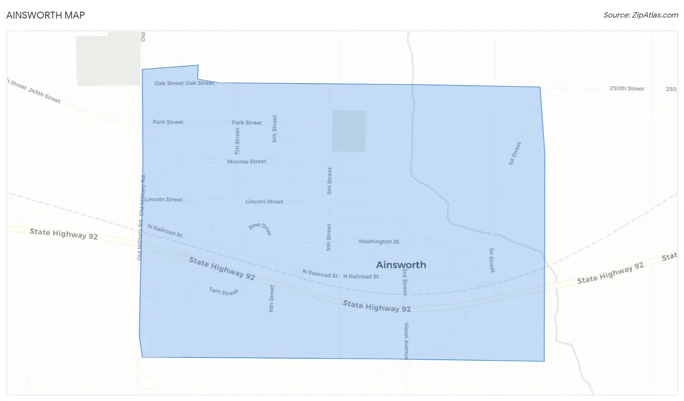 Ainsworth Map