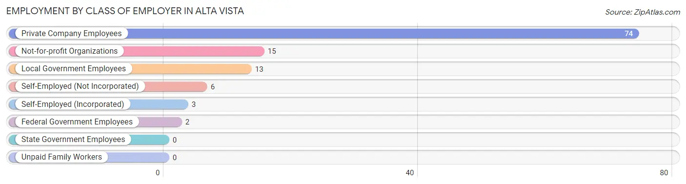 Employment by Class of Employer in Alta Vista