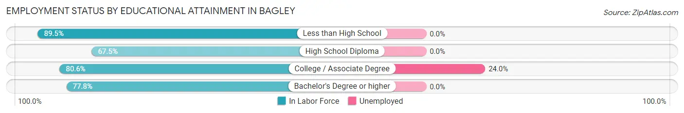 Employment Status by Educational Attainment in Bagley