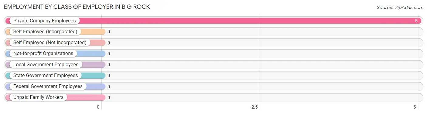 Employment by Class of Employer in Big Rock