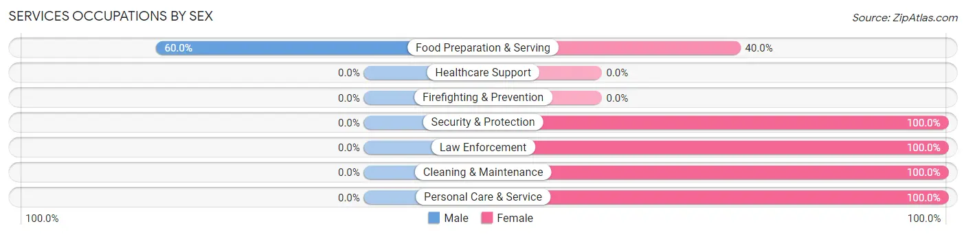 Services Occupations by Sex in Birmingham