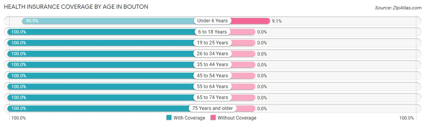 Health Insurance Coverage by Age in Bouton