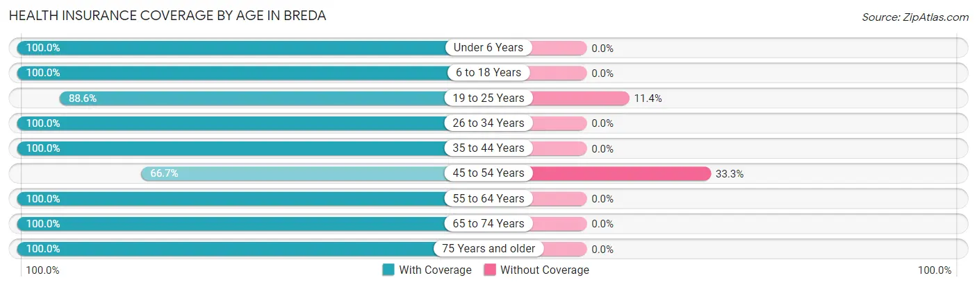Health Insurance Coverage by Age in Breda