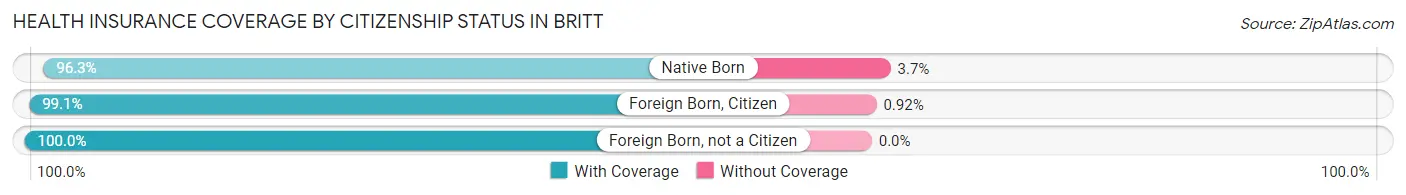 Health Insurance Coverage by Citizenship Status in Britt