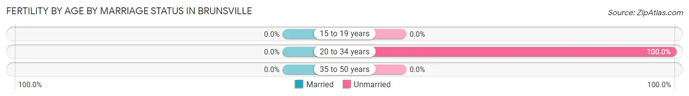 Female Fertility by Age by Marriage Status in Brunsville