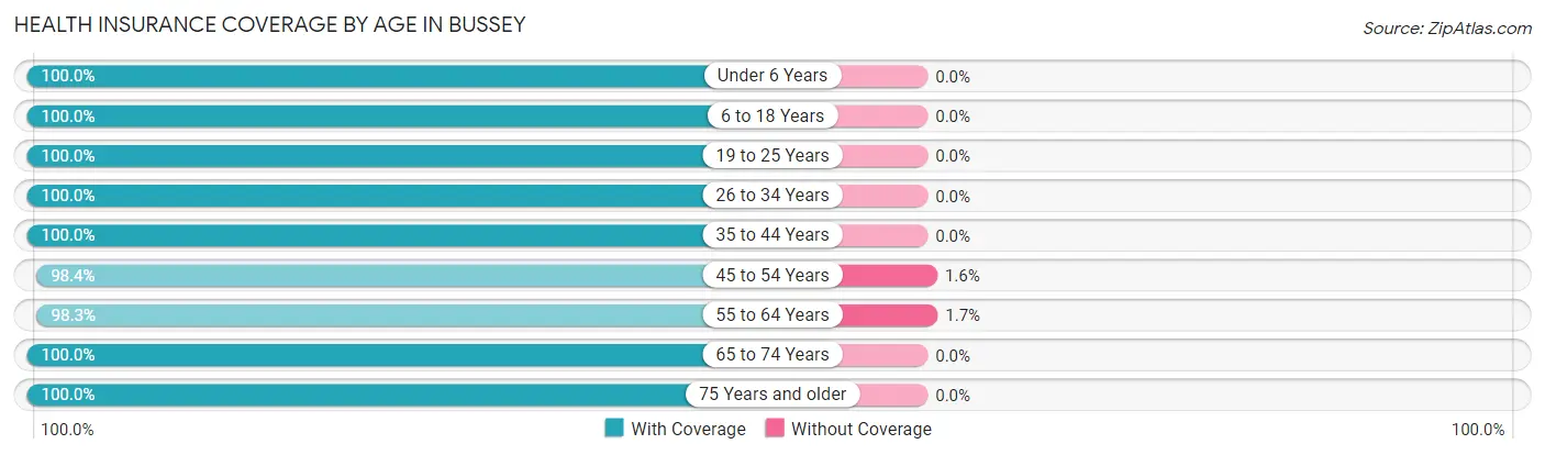 Health Insurance Coverage by Age in Bussey