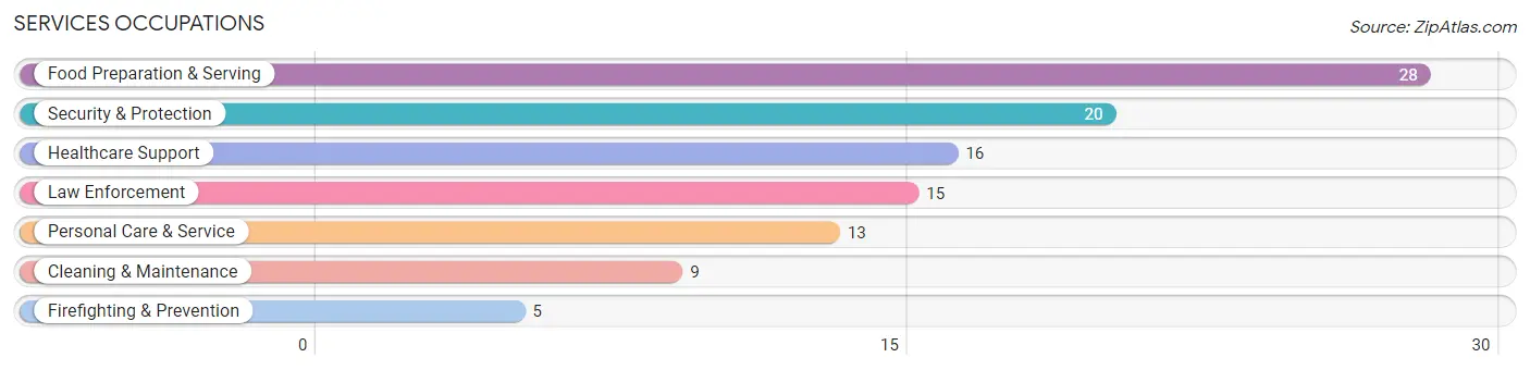 Services Occupations in Central City