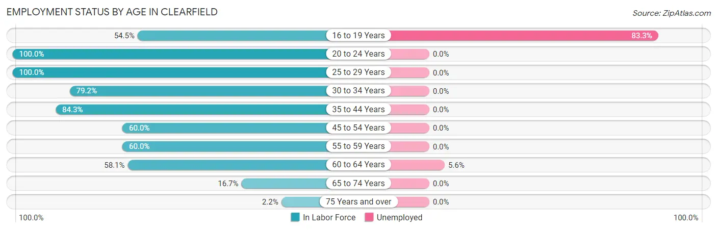 Employment Status by Age in Clearfield