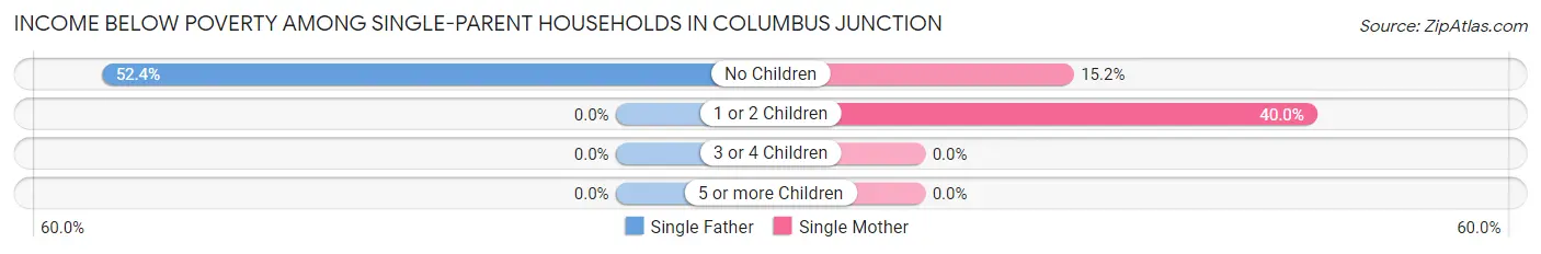 Income Below Poverty Among Single-Parent Households in Columbus Junction