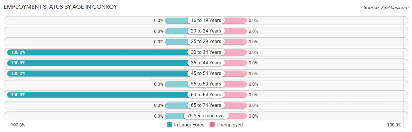 Employment Status by Age in Conroy