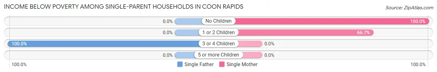 Income Below Poverty Among Single-Parent Households in Coon Rapids