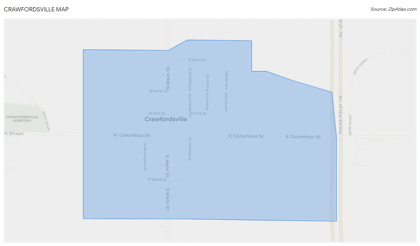 Crawfordsville Map