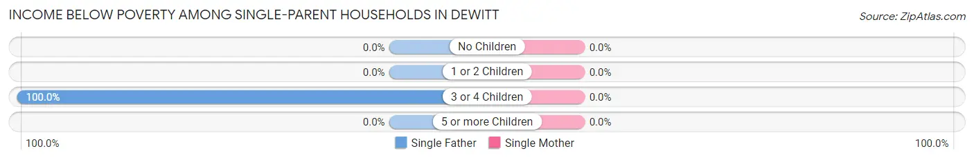 Income Below Poverty Among Single-Parent Households in DeWitt