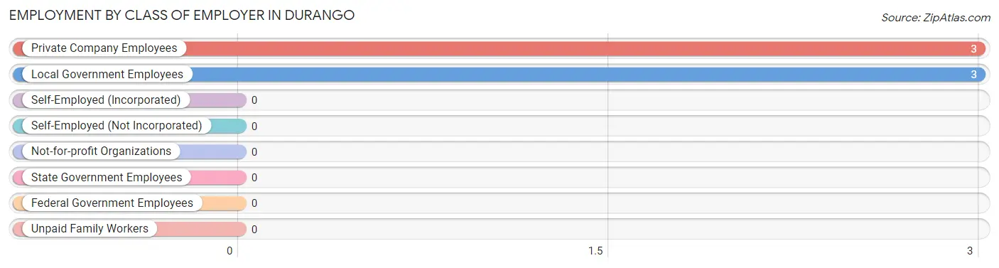 Employment by Class of Employer in Durango