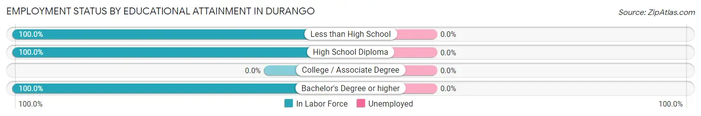 Employment Status by Educational Attainment in Durango