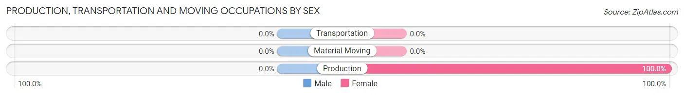 Production, Transportation and Moving Occupations by Sex in Durango