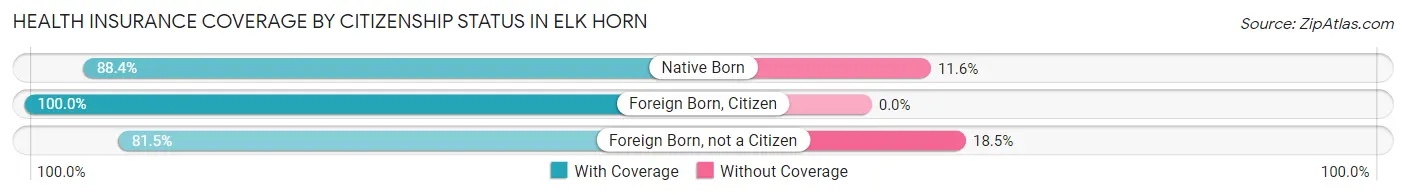 Health Insurance Coverage by Citizenship Status in Elk Horn