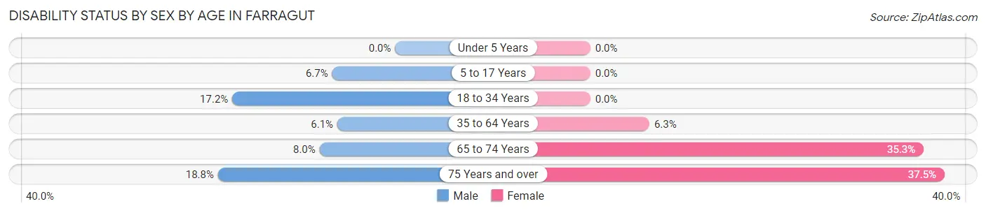Disability Status by Sex by Age in Farragut