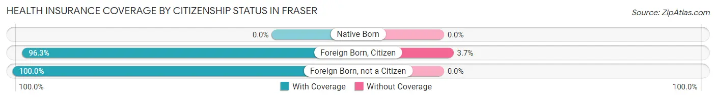 Health Insurance Coverage by Citizenship Status in Fraser