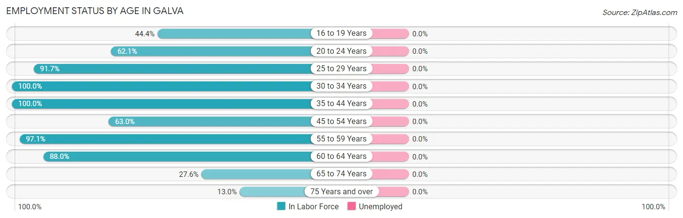 Employment Status by Age in Galva