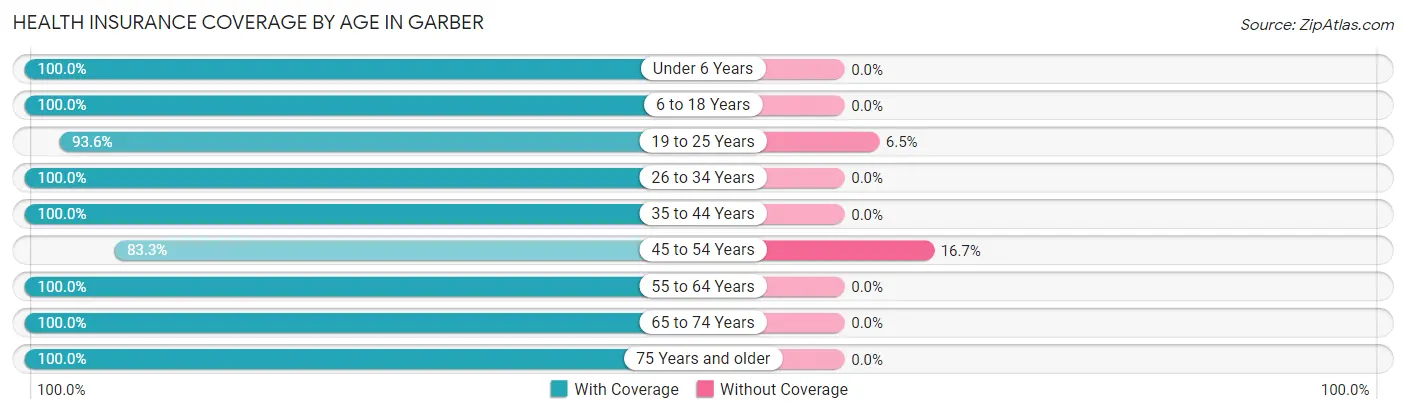 Health Insurance Coverage by Age in Garber