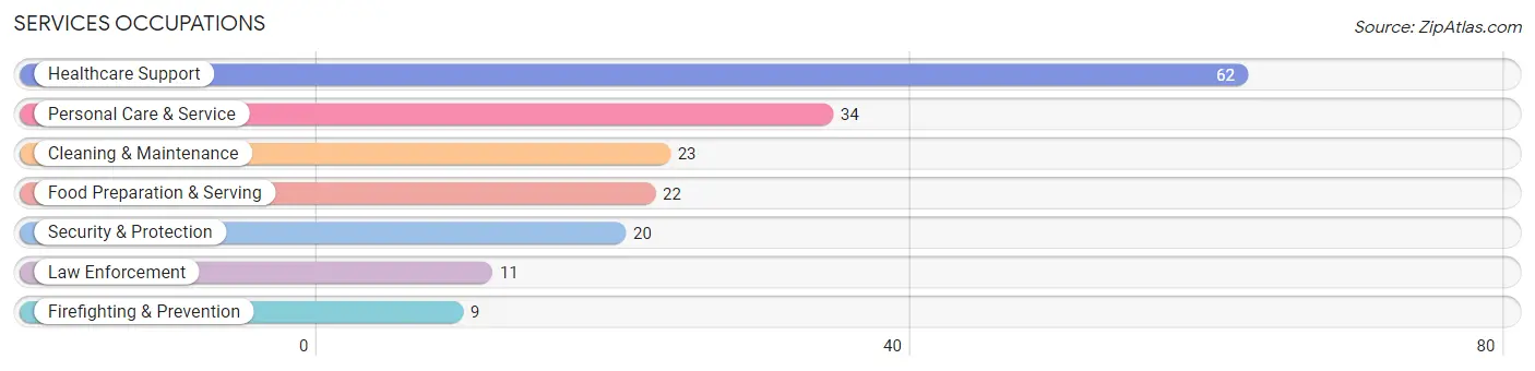 Services Occupations in Guthrie Center