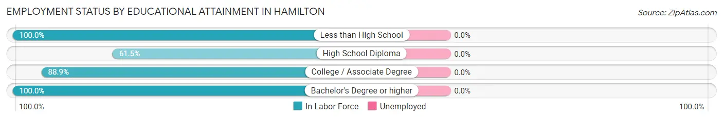 Employment Status by Educational Attainment in Hamilton