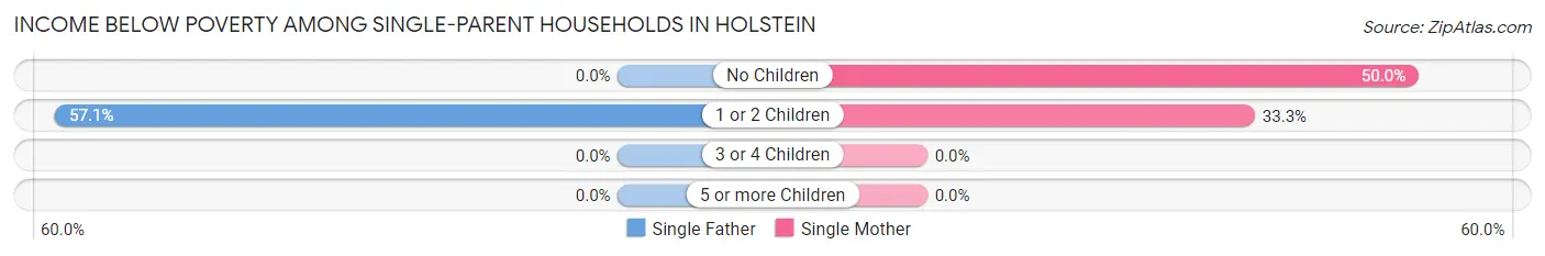 Income Below Poverty Among Single-Parent Households in Holstein