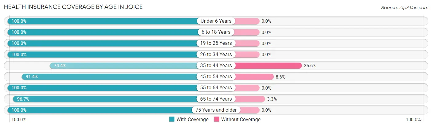 Health Insurance Coverage by Age in Joice